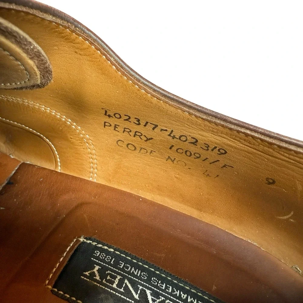 Cheaney Perry Brown Leather Cap‎ Toe Oxford Shoes US 10 / UK 9 Made In England